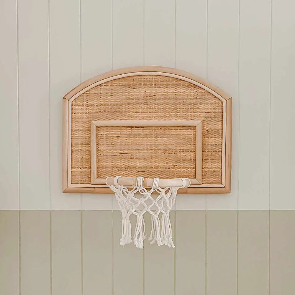 Natural material handcrafted mini Indoor basketball hoops