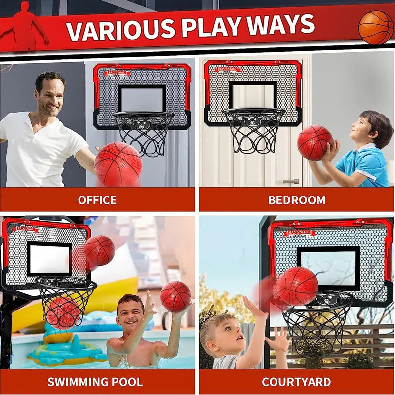 Electronic Scoreboard Over the Door LED Hoop for Kids