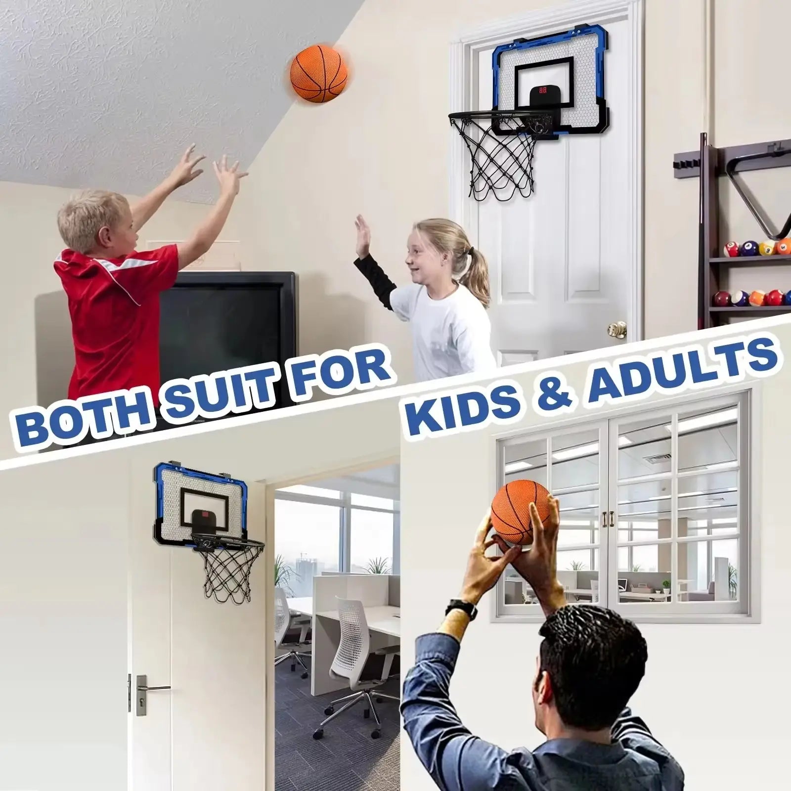 Two-player Scoring Basketball Indoor Portable Hoop