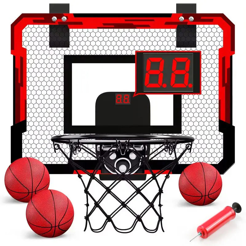 Electronic Scoreboard Over the Door LED Hoop for Kids