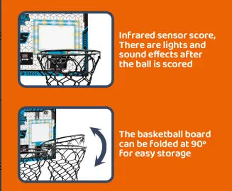 Two-player Scoring Basketball Indoor Portable Hoop